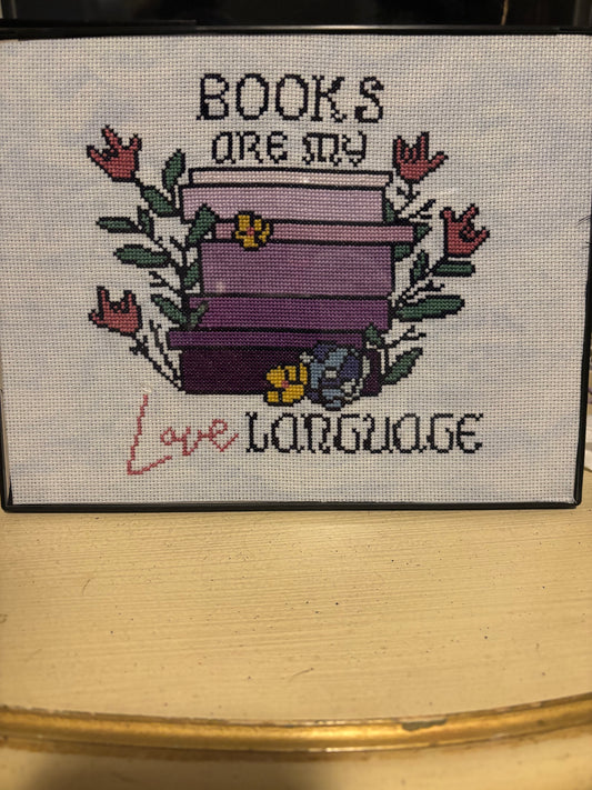 ASL "Read" over Open Book Cross-stitch Pattern & Custom Stitching