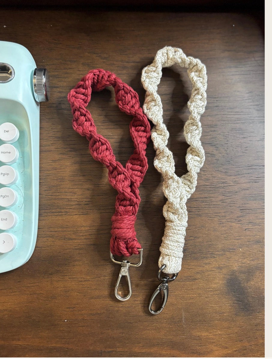 Macrame Keychain Wristlet