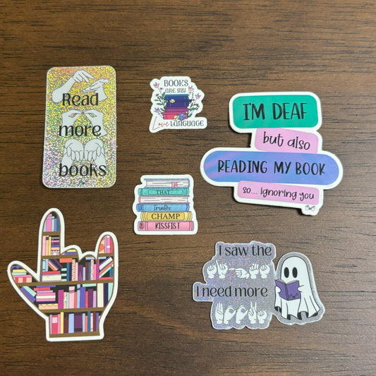 ASL & Bookish Vinyl Stickers Bundle