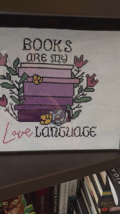 ASL "Read" over Open Book Cross-stitch Pattern & Custom Stitching